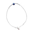 EVIL EYE 92.5 HALLMARK STERLING SILVER ANKLET
