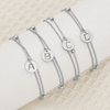 Letter Charm Bead Chain Bracelet