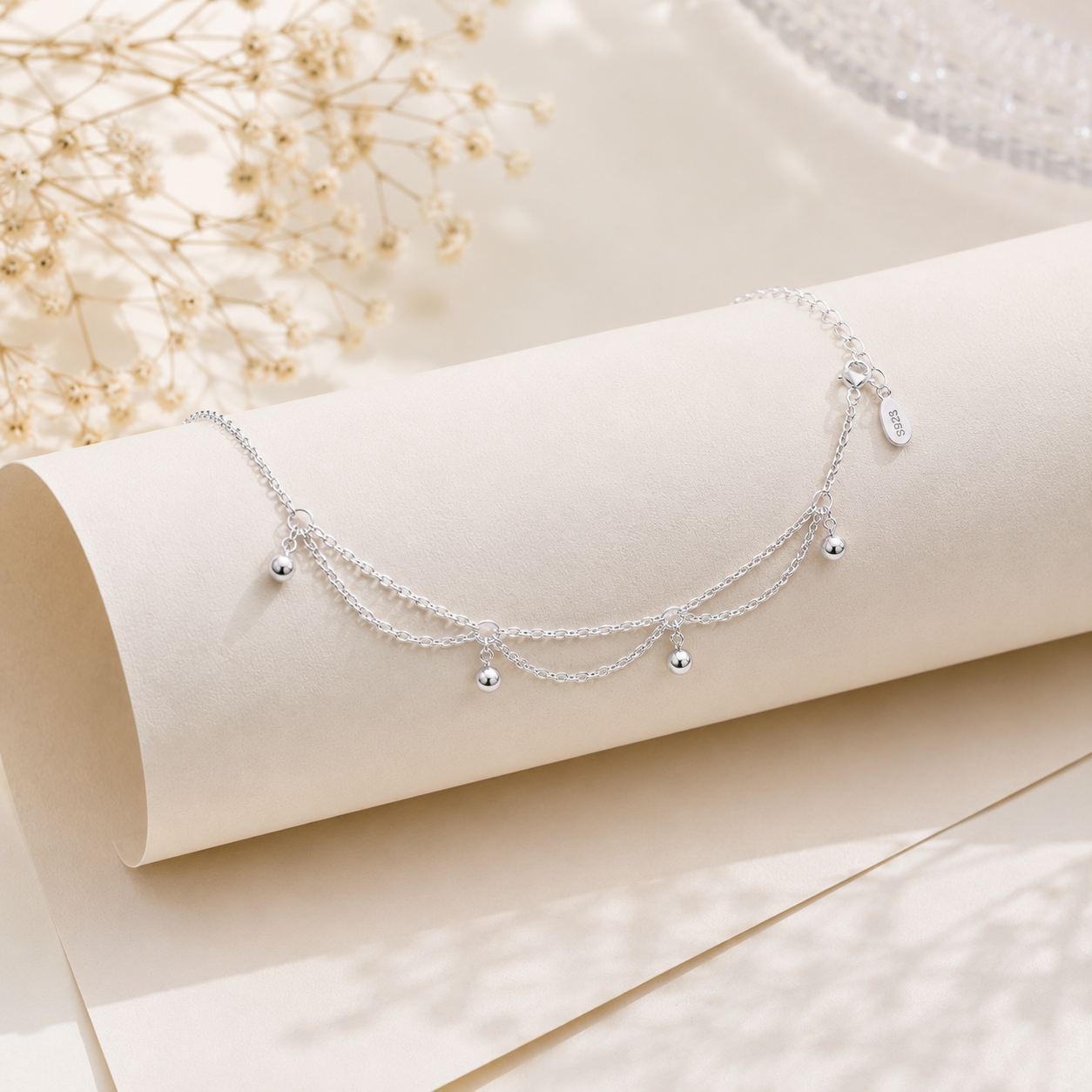 Tiny Ghungroo 92.5 Sterling Silver Anklet