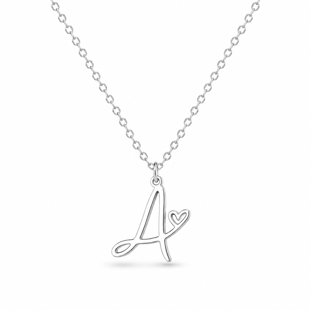 Vylae Initial Necklace with Heart