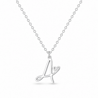 Vylae Initial Necklace with Heart