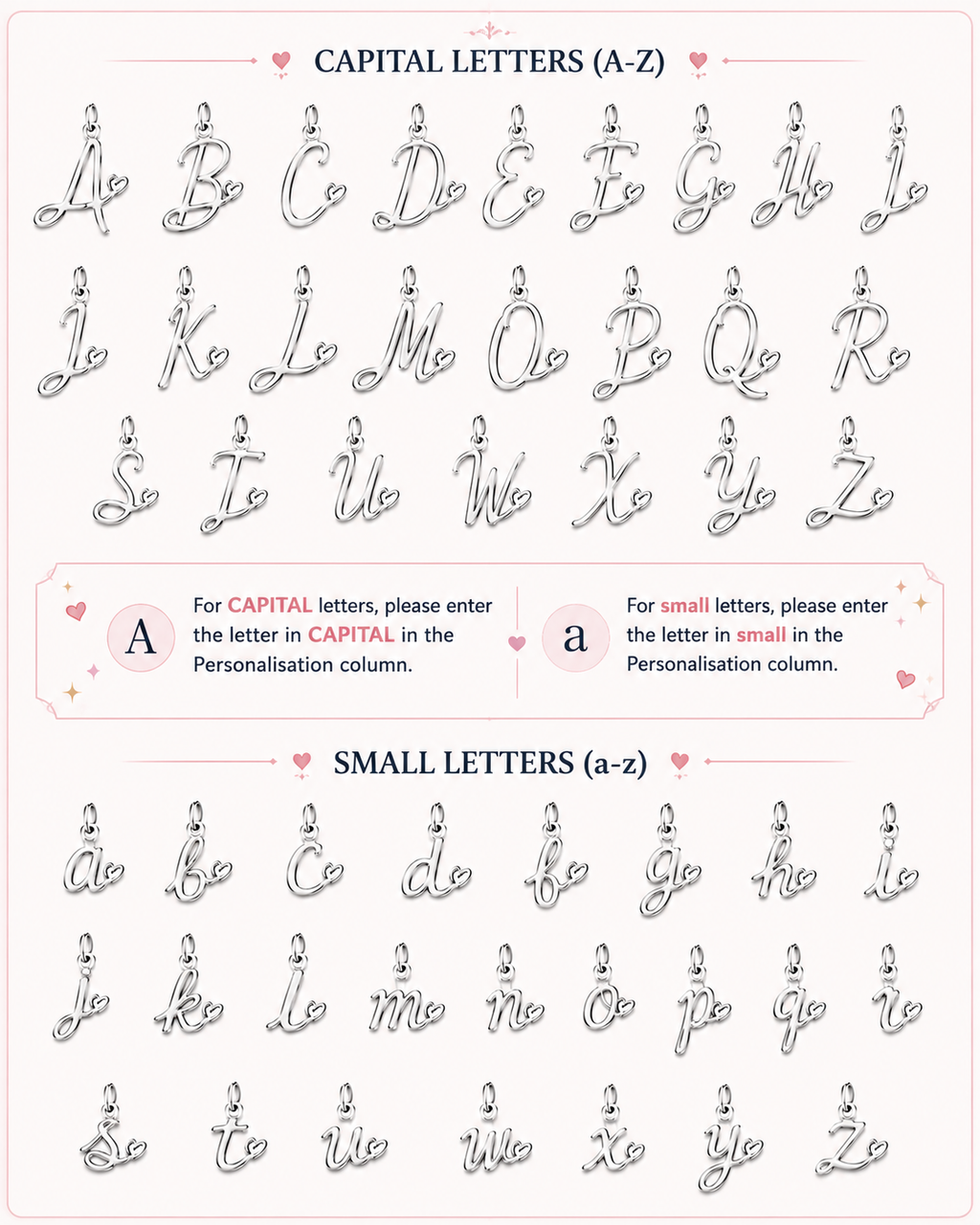 Vylae Initial Necklace with Heart
