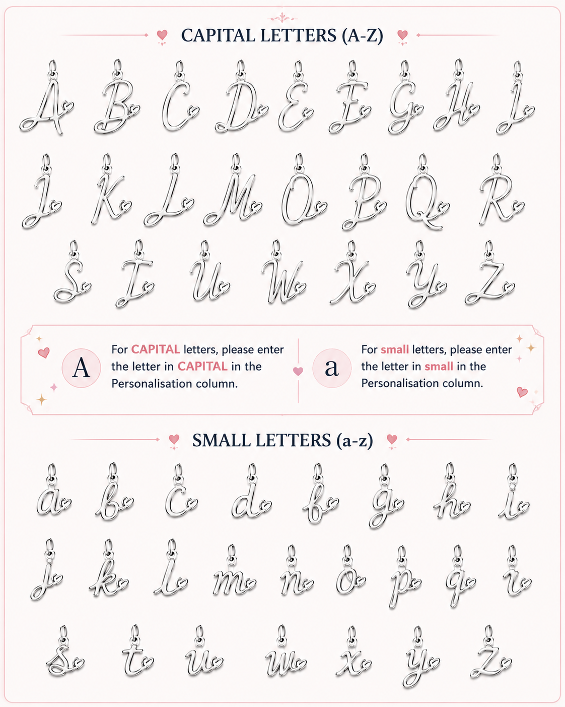 Vylae Initial Necklace with Heart
