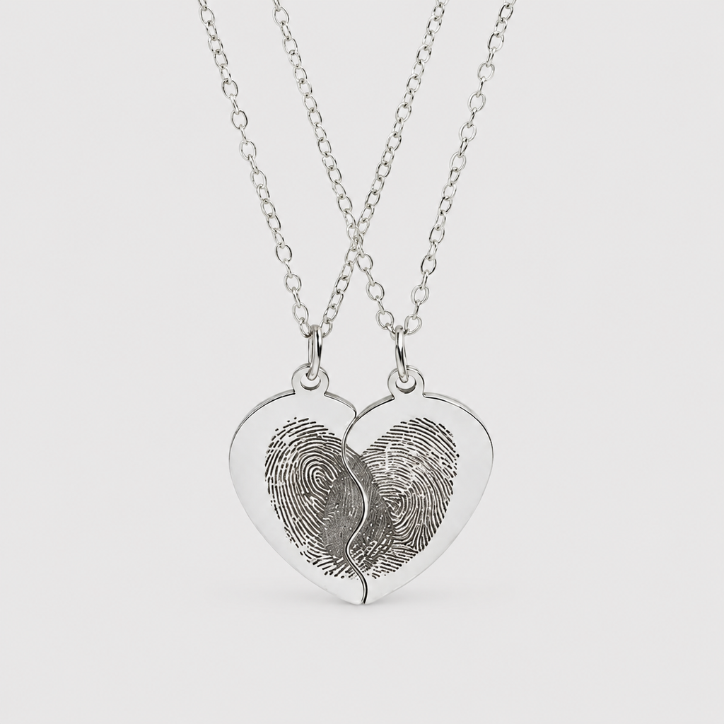 Split Heart Pendant Necklace