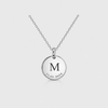 Vylae Initial and Date Engraved Necklace