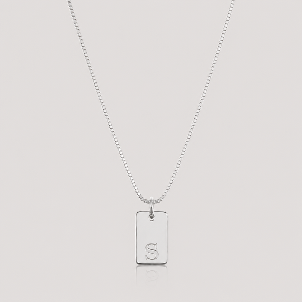 Silver Initial Charm Necklace
