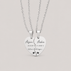 Engraved Split Heart Necklace Set