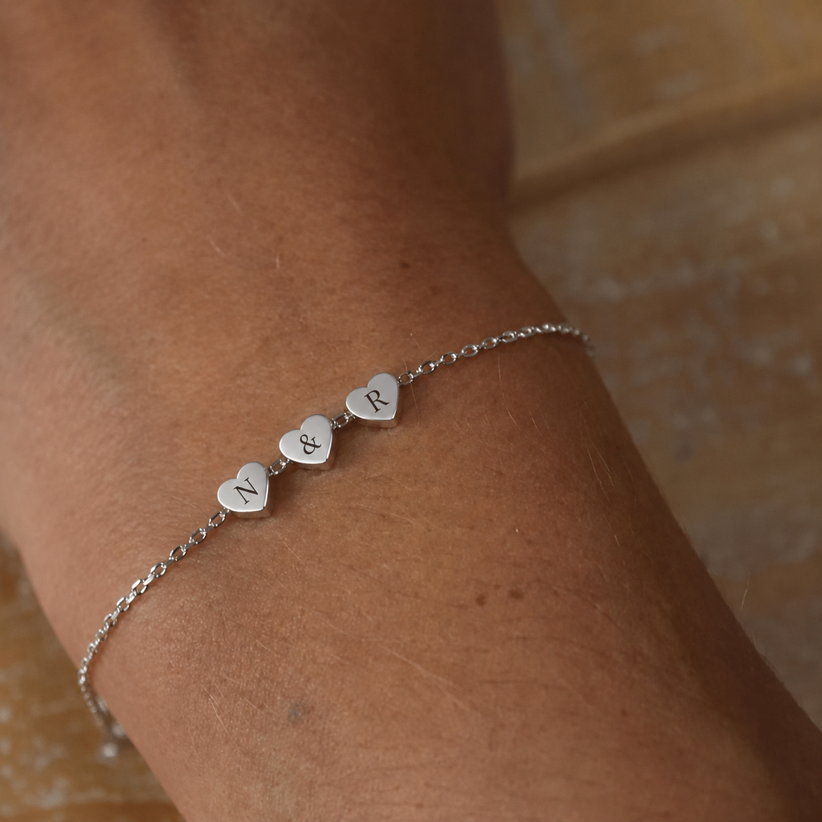 Vylae Personalised Heart Bracelet