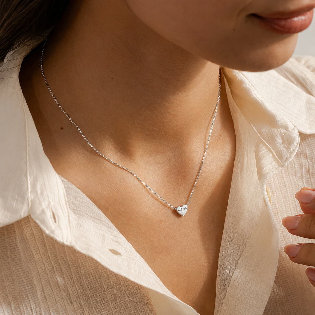 Vylae Engraved Love Necklace