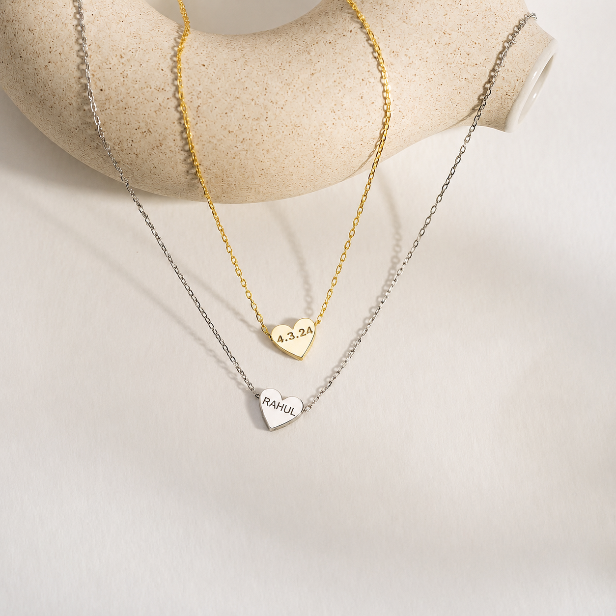 Vylae Engraved Love Necklace