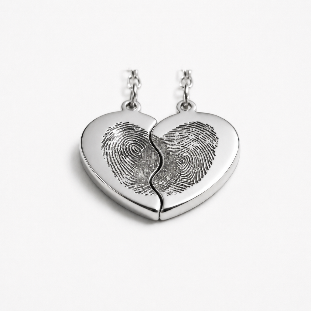 Split Heart Pendant Necklace