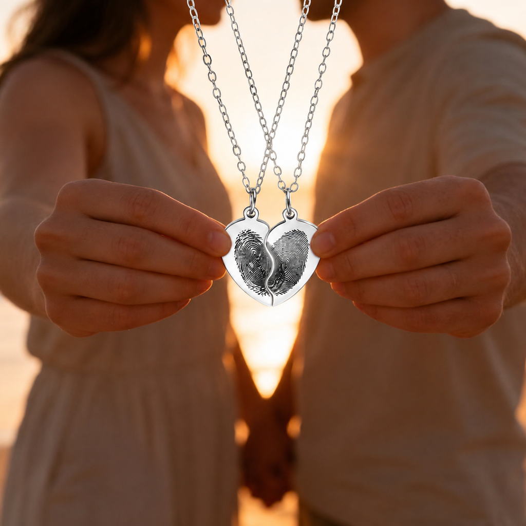 Split Heart Pendant Necklace