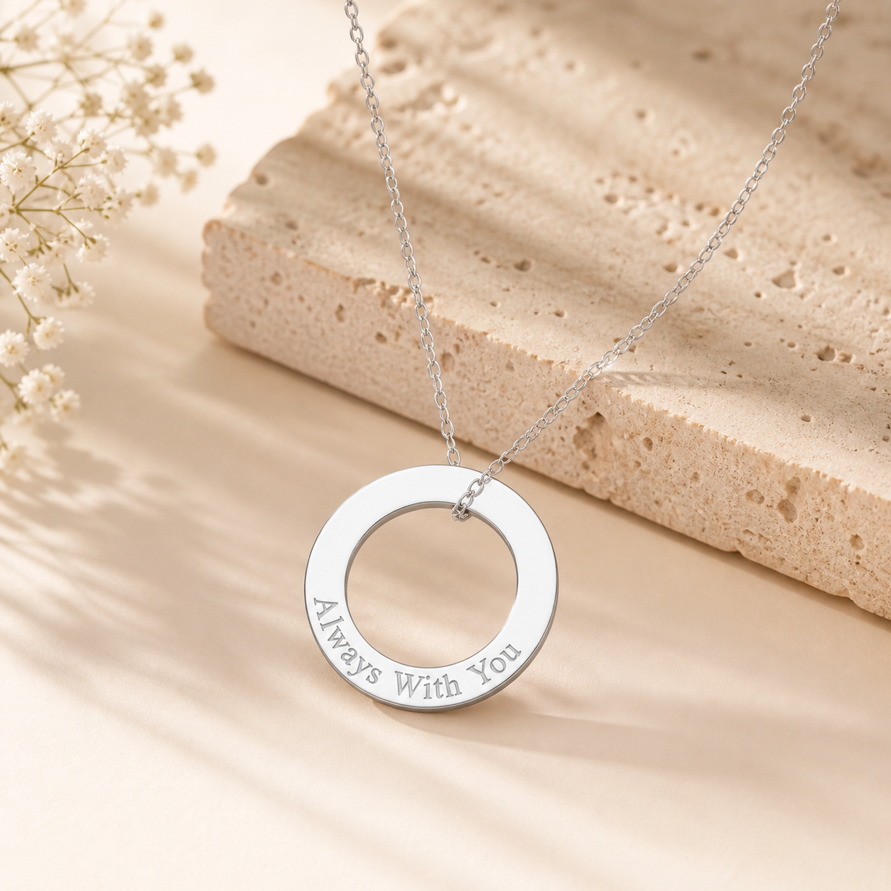 Vylae Round Engraved Charm