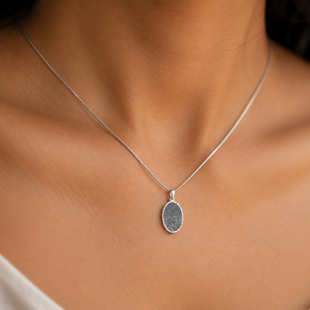 Fingerprint Memory Pendant Necklace