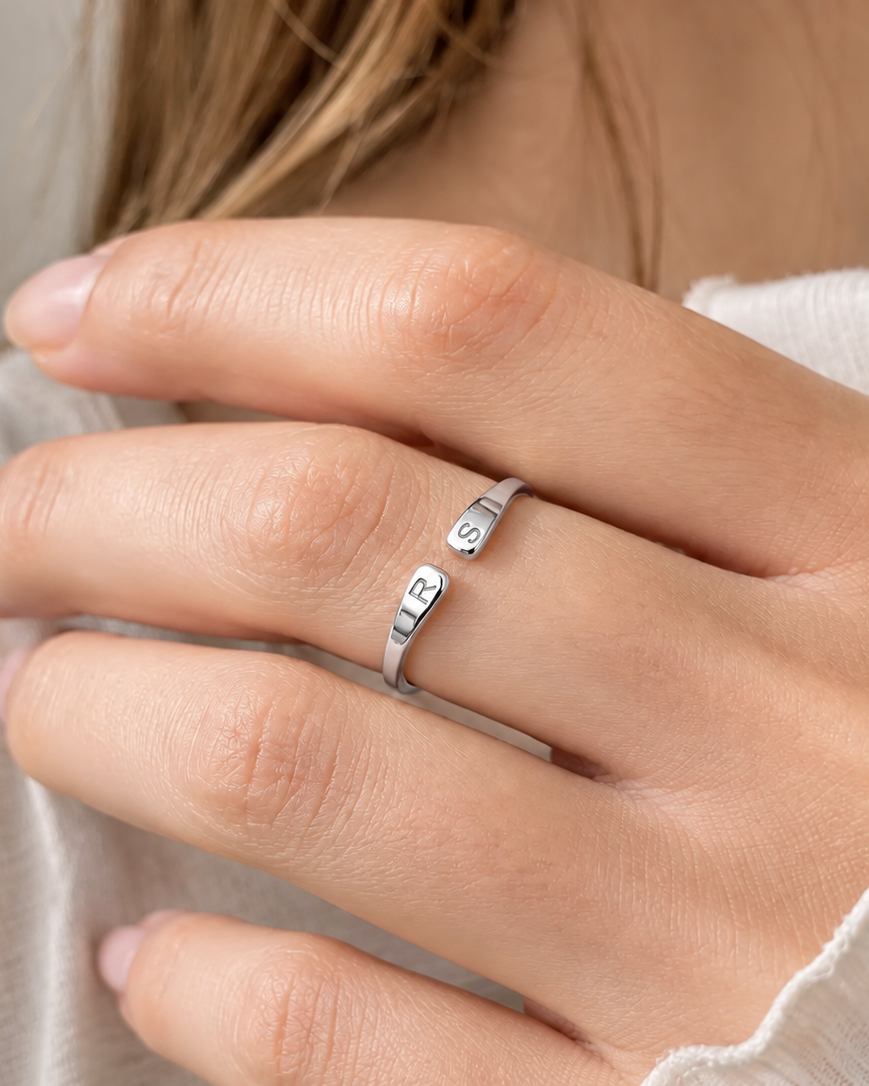 Engraved Adjustable Love Ring