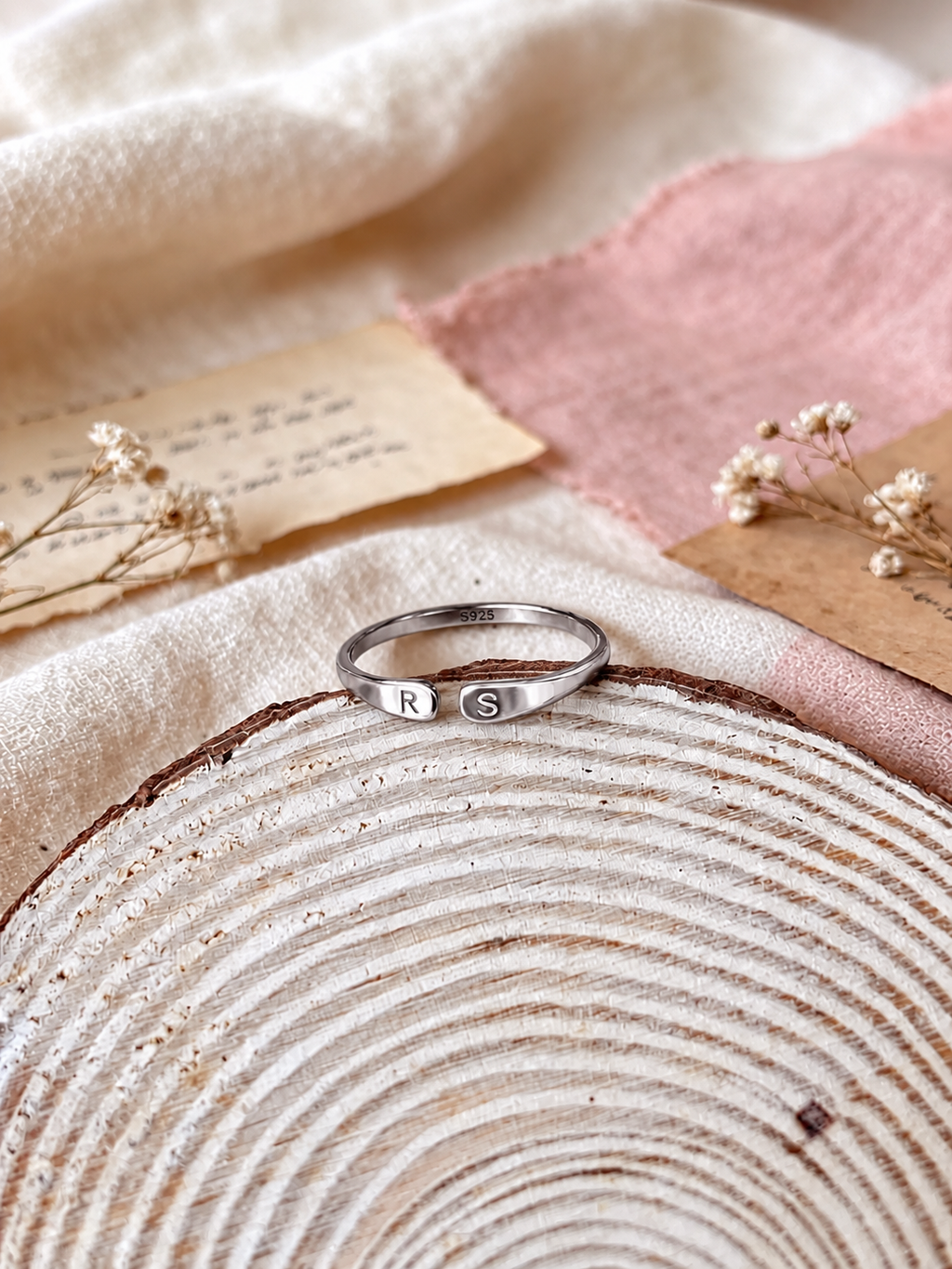 Engraved Adjustable Love Ring