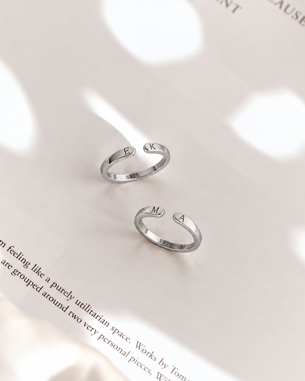 Engraved Adjustable Love Ring