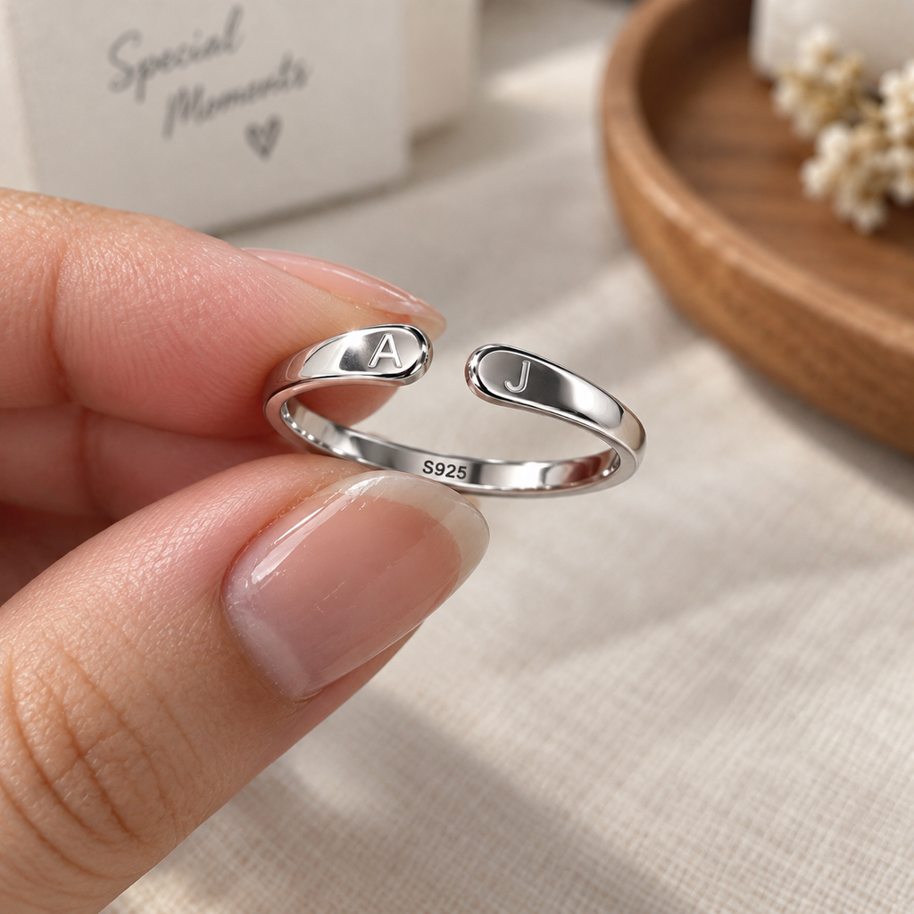 Engraved Adjustable Love Ring