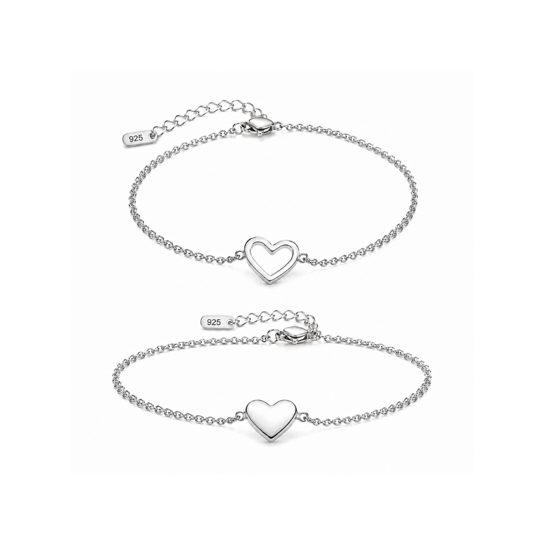 Vylae Matching Heart Bracelets