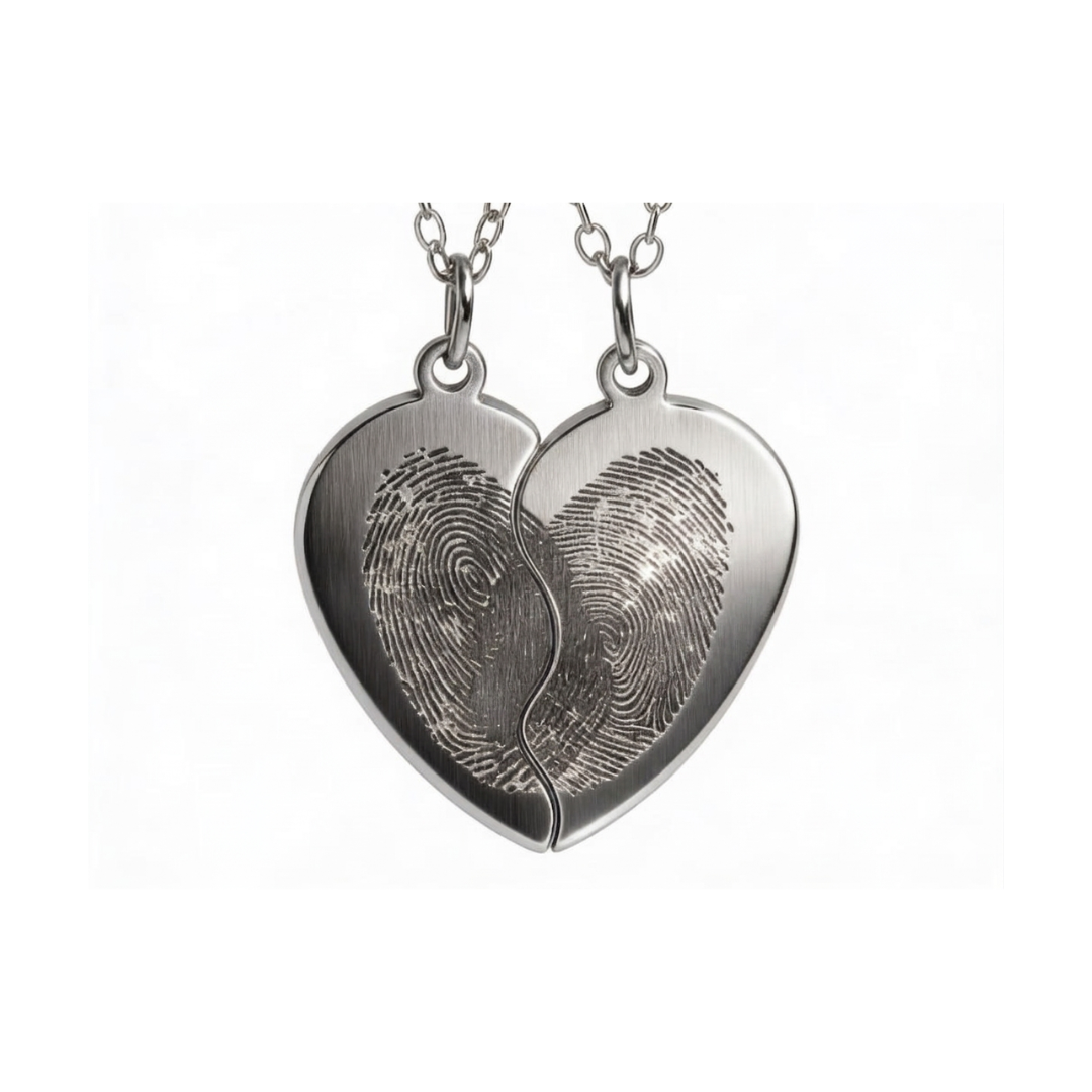 Split Heart Pendant Necklace