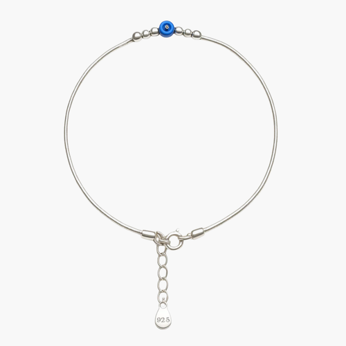 92.5 STERLING SILVER EVIL EYE ANKLET