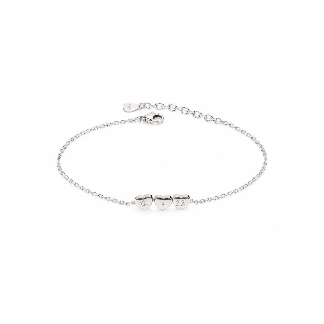 Personalised Heart Bracelet
