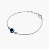 GORGEOUS 92.5 STERLING SILVER EVIL EYE BRACLET