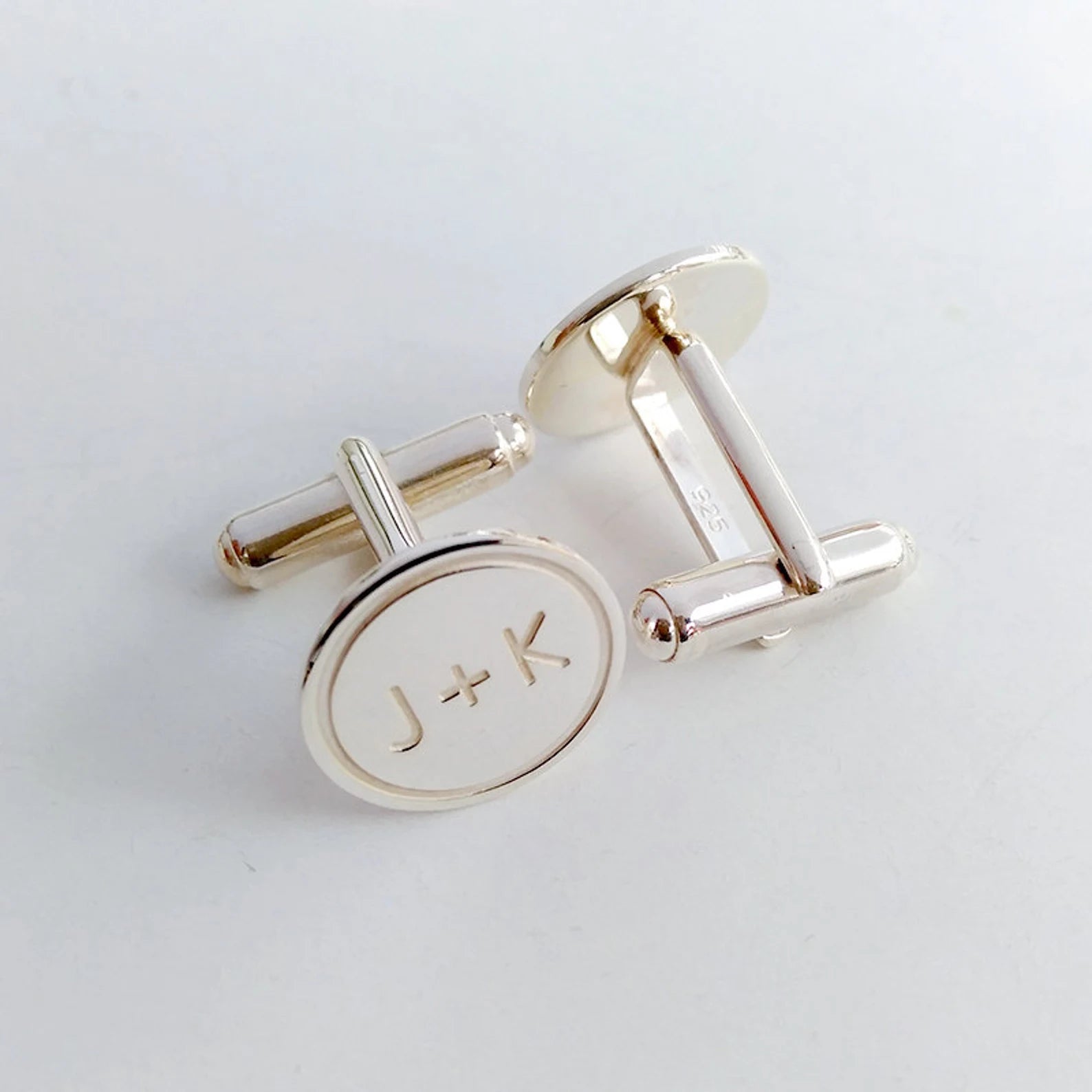 Mens Date and Initials Cufflinks