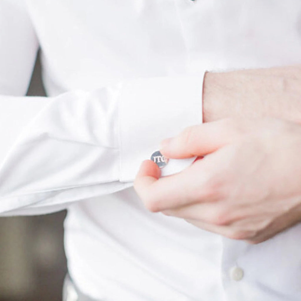 Mens Date and Initials Cufflinks