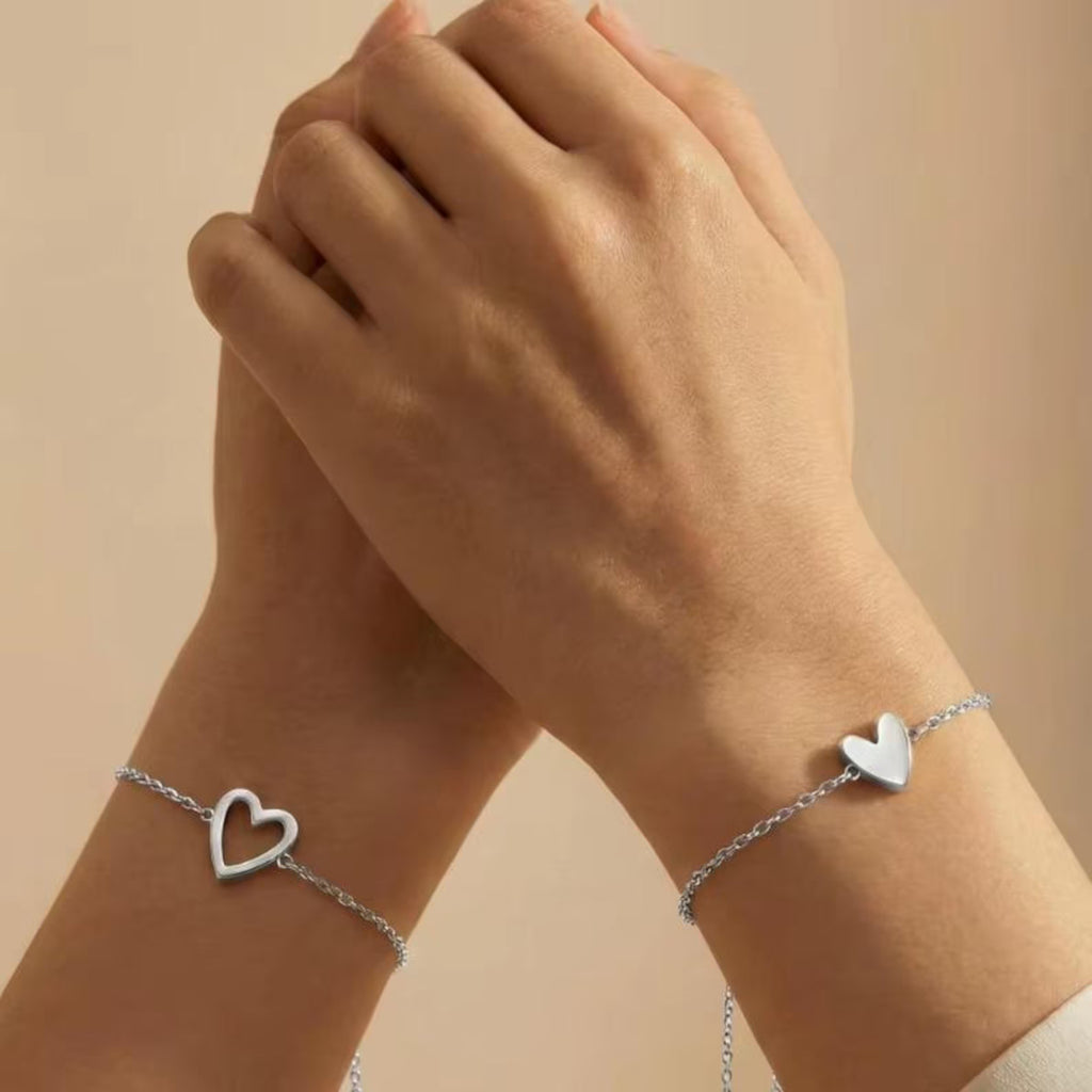 Vylae Matching Heart Bracelets