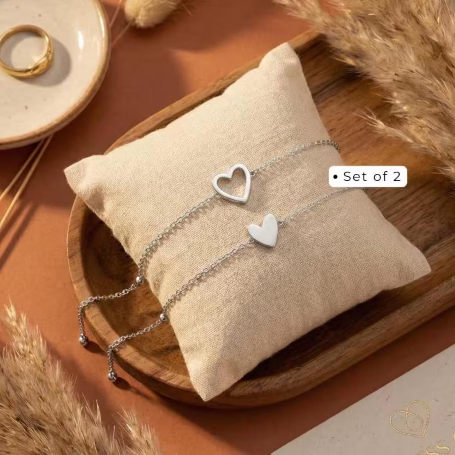 Vylae Matching Heart Bracelets