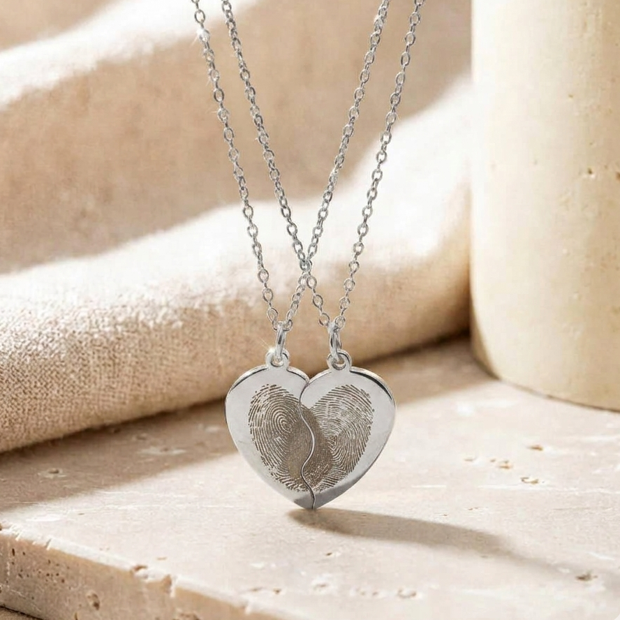 Split Heart Pendant Necklace
