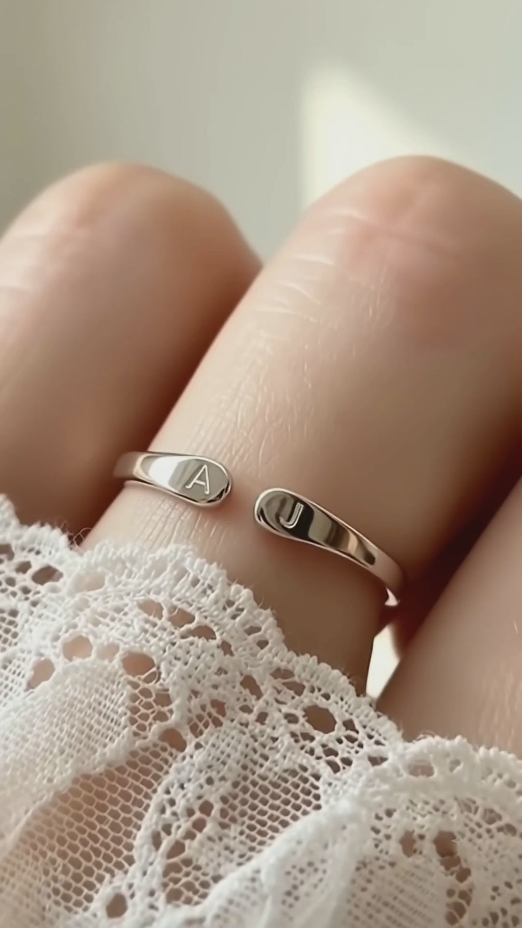 Engraved Adjustable Love Ring