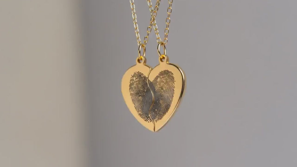Split Heart Pendant Necklace