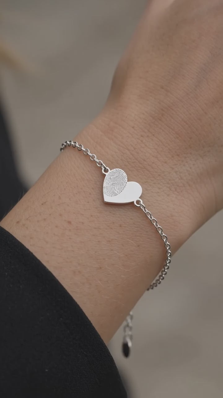Personalized Memorial Fingerprint Bracelet