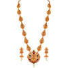 Laxmi Peacock Gold Plated Temple Jewelry Necklace Set For Women