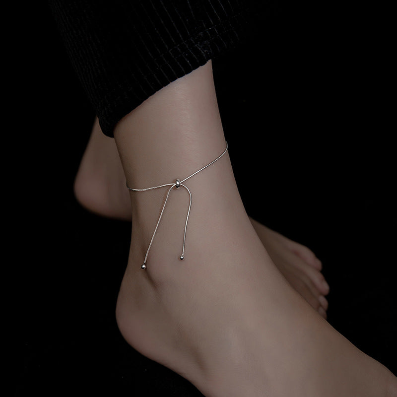 Solid 925 Sterling Silver Snake Chain Ankle