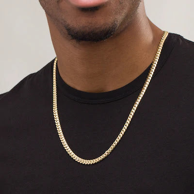 VYLAE REAL 18K MICRO GOLD PLATED CUBAN LINK CHAIN FOR MEN AND WOMEN